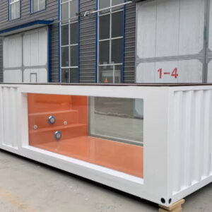 Piscina contenedor de 6m x 2,44m con ventana de fibra de vidrio